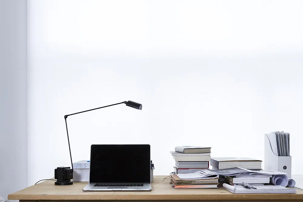 laptop on a desk