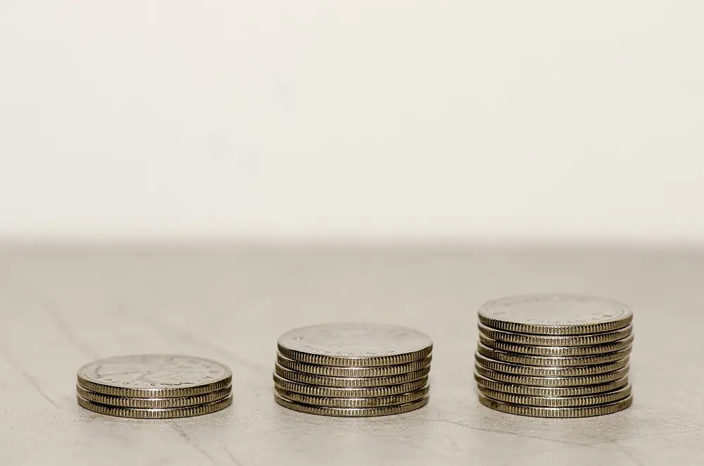 stacks of coins