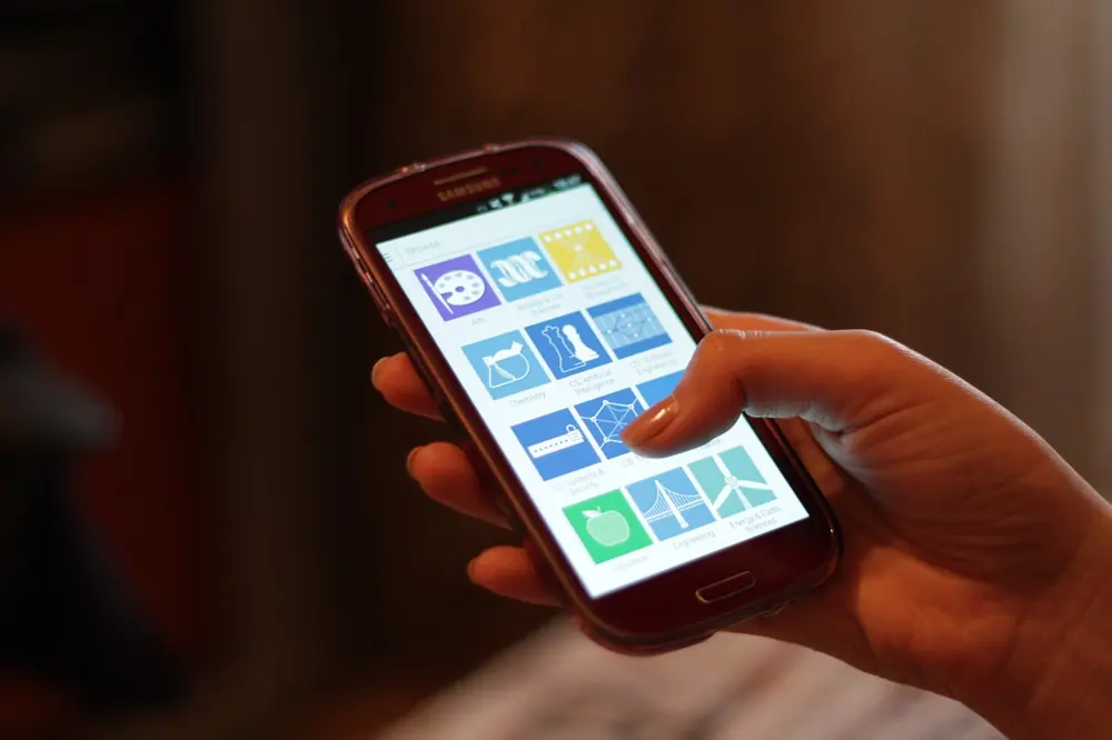 using a smartphone